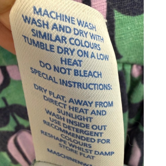 Boden Womens Green Tulip Print Wrap Style Short Sleeve Dress US 4P - Picture 4 of 9